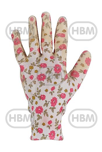 Work Gloves -Polyester White/Pink (x6)