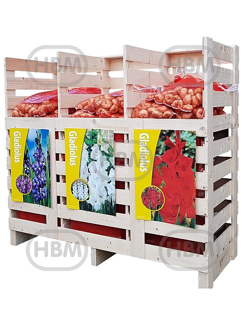 3 Segment palletbox Gladiolus 2 (x120 bags) x 120