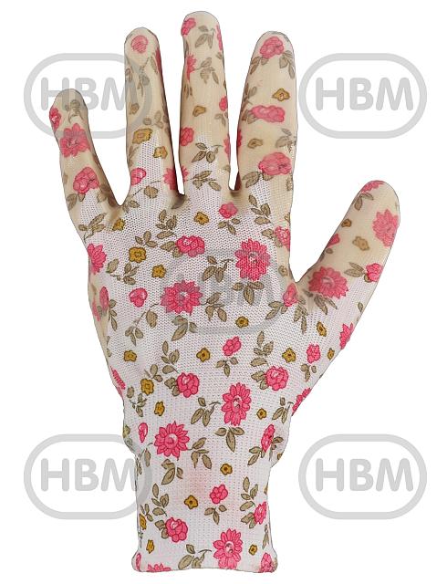 Work Gloves -Polyester White/Pink (x6)